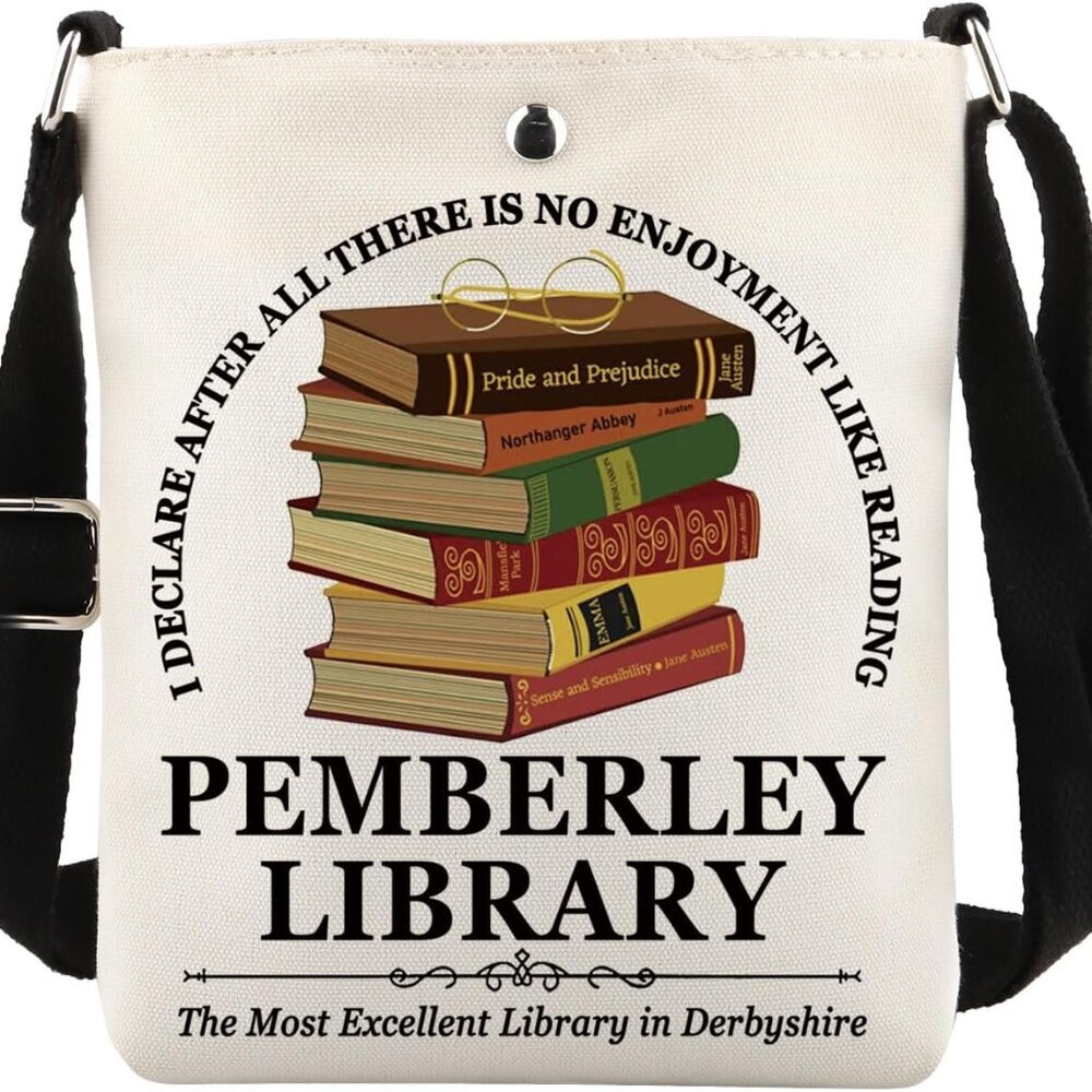 Versatile Pemberley Crossbody Bag for Bookish Adventures - Lightweight & Stylish